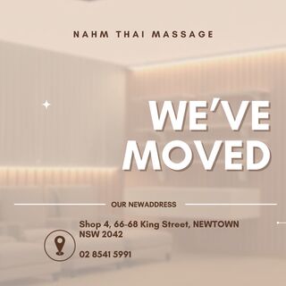 Re-location at Nahm Thai Massage Newtown Sydney