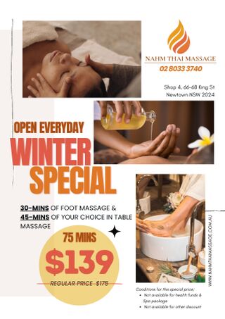 Special Offer at Nahm Thai Massage Newtown Sydney